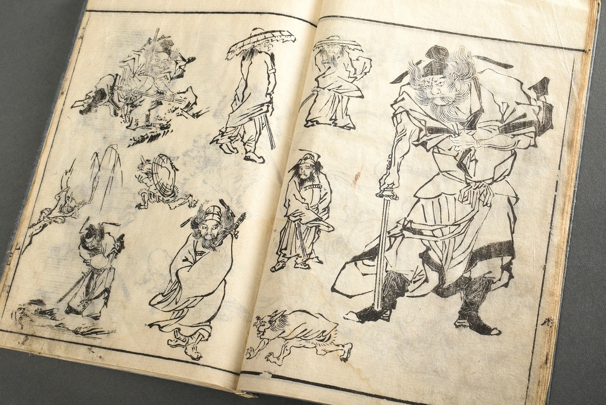 2 Bände Kitao Masayoshi gen. Keisai Kuwagata (1764-1824) Holzschnitt Vorlage Bücher für Künstler, c - Bild 7 aus 11