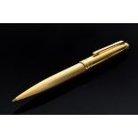 Montblanc Meisterstück twist ballpoint pen with clip, gold-plated, engraving on the clip, fine guil