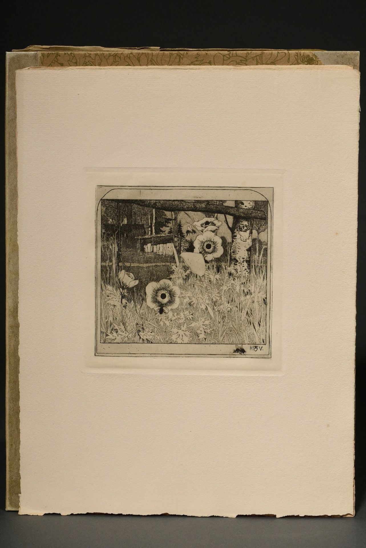 Vogeler, Heinrich (1872-1942) "An den Frühling" 1899/1901, portfolio with 10 etchings and prelimina - Image 4 of 25