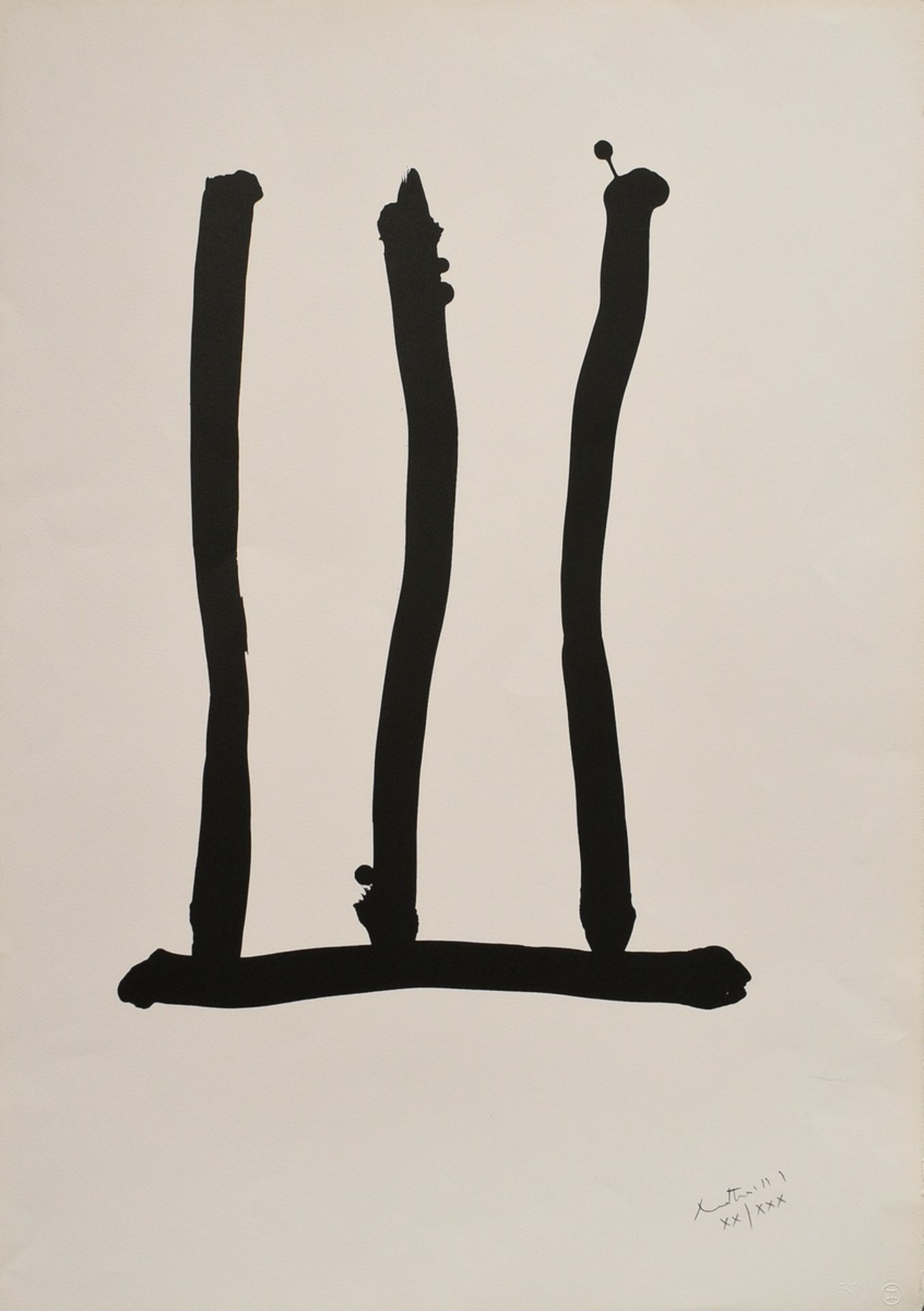 Motherwell, Robert (1915-1991) "Hommage à Picasso" 1973, Lithographie, XX/XXX, u. sign./num., BM 76