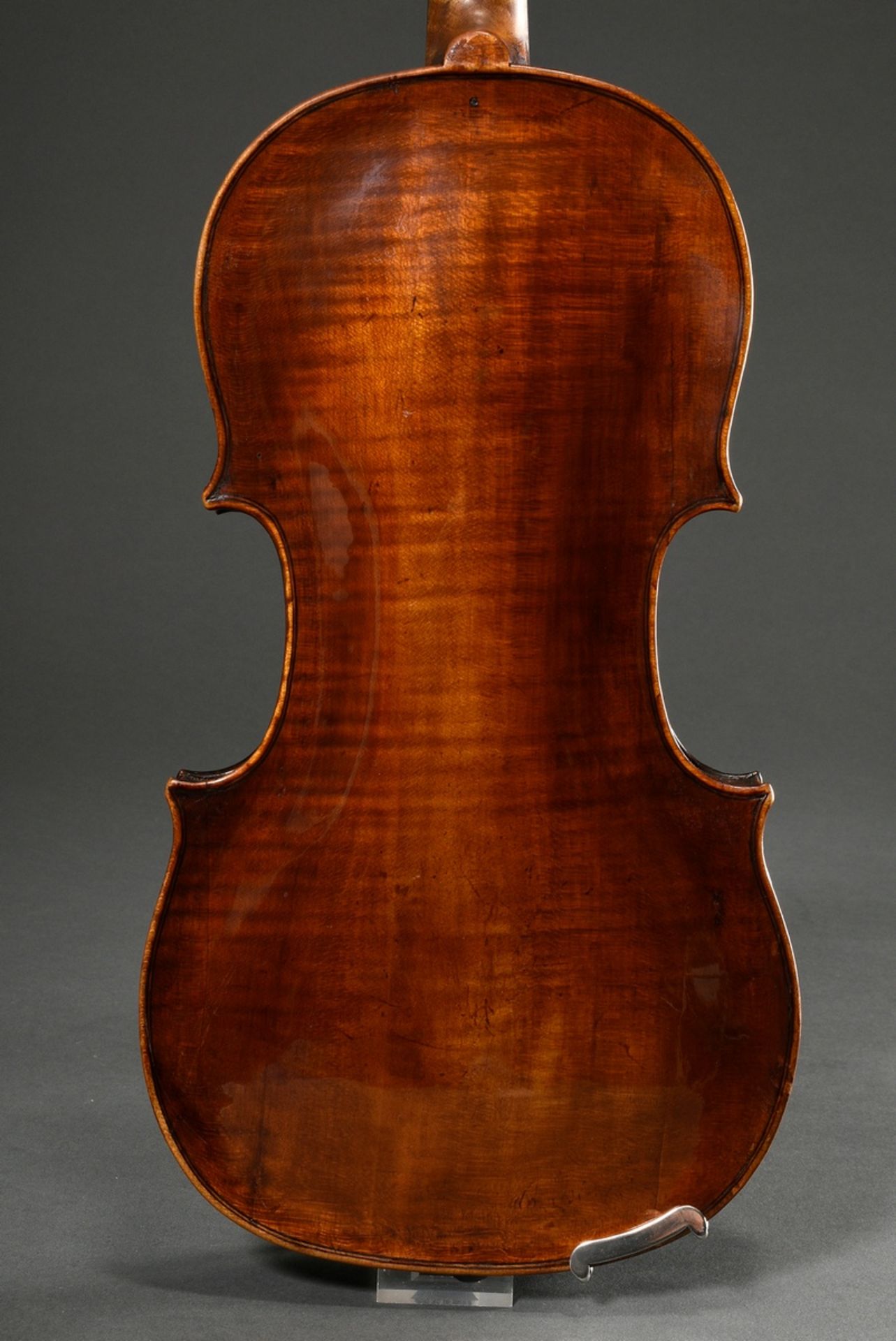 Deutsche Meister Geige, Sachsen Ende 18. Jh., wohl Pfretzschner oder Umkreis, ohne Zettel, einteili - Bild 6 aus 17