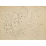 Bargheer, Eduard (1901-1979) 'Four figures in robes' 1940, charcoal, sign./dat. lower right, 44x30.