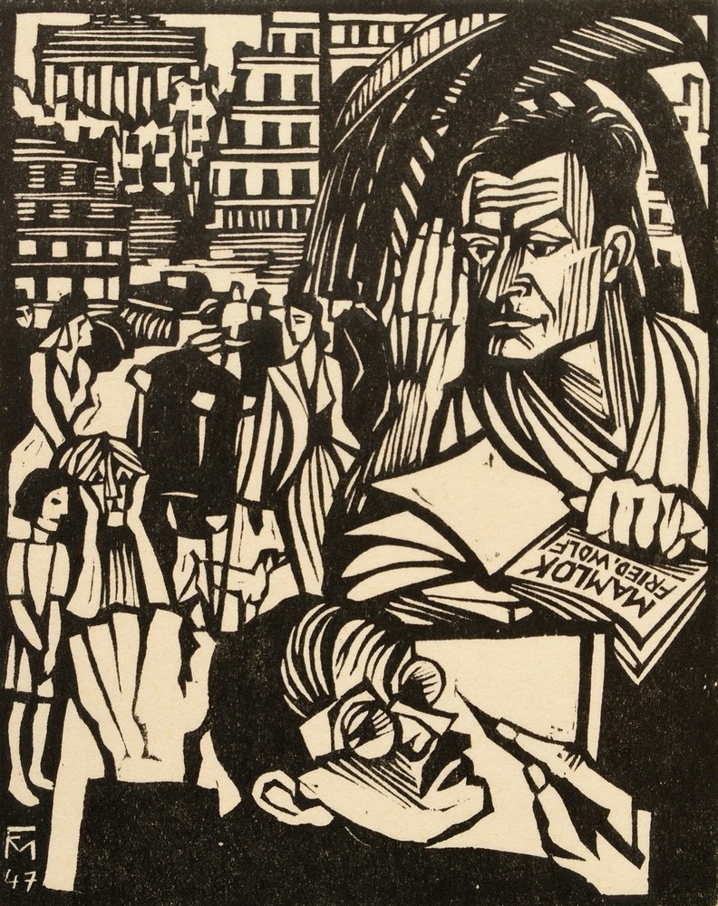 Felixmüller, Conrad (1897-1977) ‘Mamlok (Schauspiel Professor Mamlock)’ 1947, woodcut, b.r. sign., 