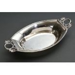 Wilhelmine bread basket with laurel wreath handles and cross-band rim, Krischer N., silver 800, 245