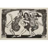 Maetzel, Emil (1877-1955) "Drei Tanzende Frauen" 1948, Lithographie, u.r. sign., u.r. i.d. Platte s