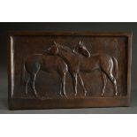 Pallenberg, Joseph Franz (1882-1945) Bronze relief "Two horses", sign. b.r., 28x46cm, slight signs 