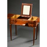 Classicist poudreuse furniture with folding and opening mirror as well as various drawers and pull-