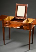 Classicist poudreuse furniture with folding and opening mirror as well as various drawers and pull-