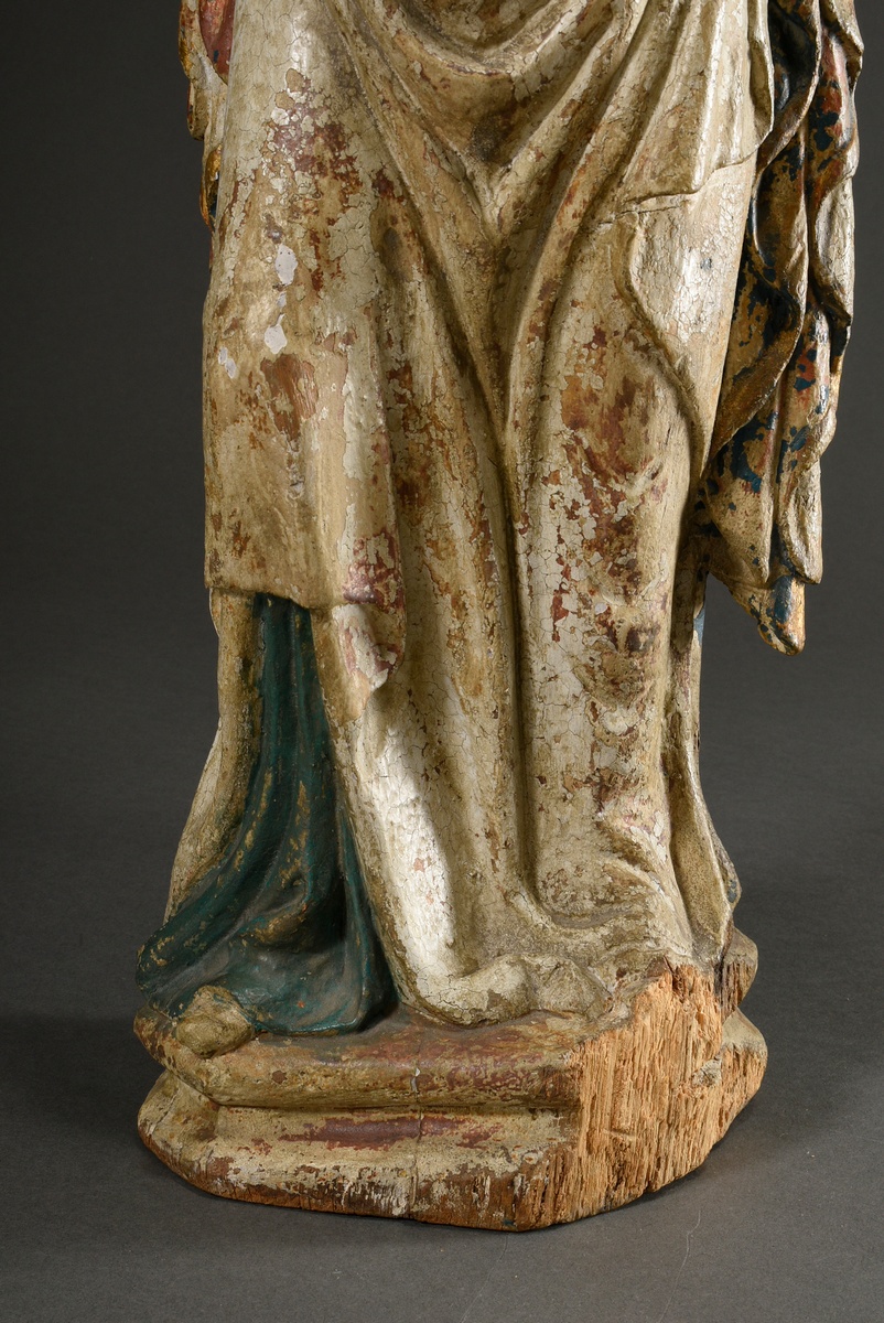 Rural "Madonna and Child" in late Gothic style, standing on an octagonal base, Madonna with crown a - Image 3 of 19