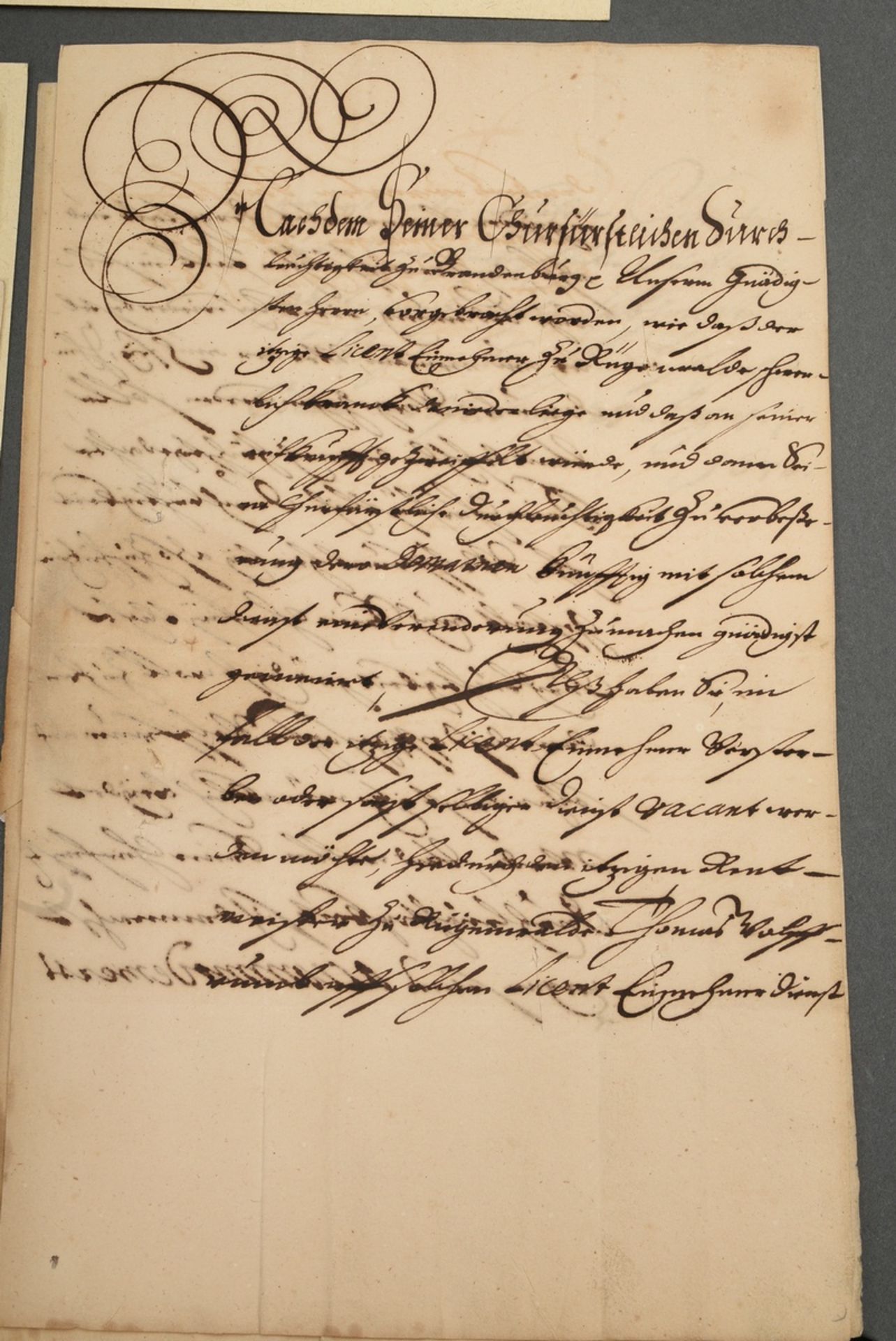 Sammlung von 40 preußischen Schriftstücken und prominenten Unterschriften aus dem 16.-20.Jh., u.a.: - Bild 5 aus 10