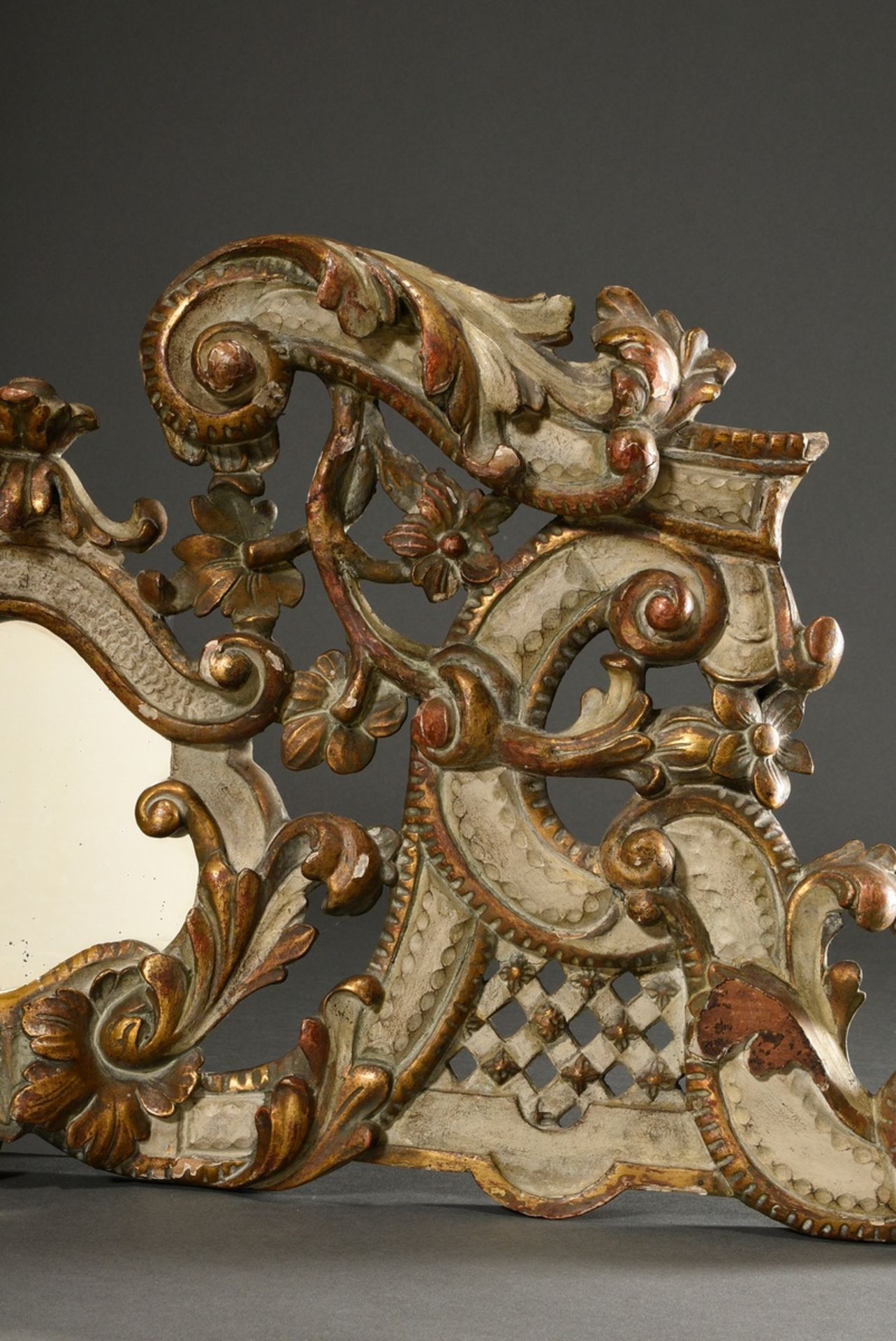 Elaborately carved and finely pierced supraport with volutes, garlands of flowers, latticework and  - Image 2 of 9