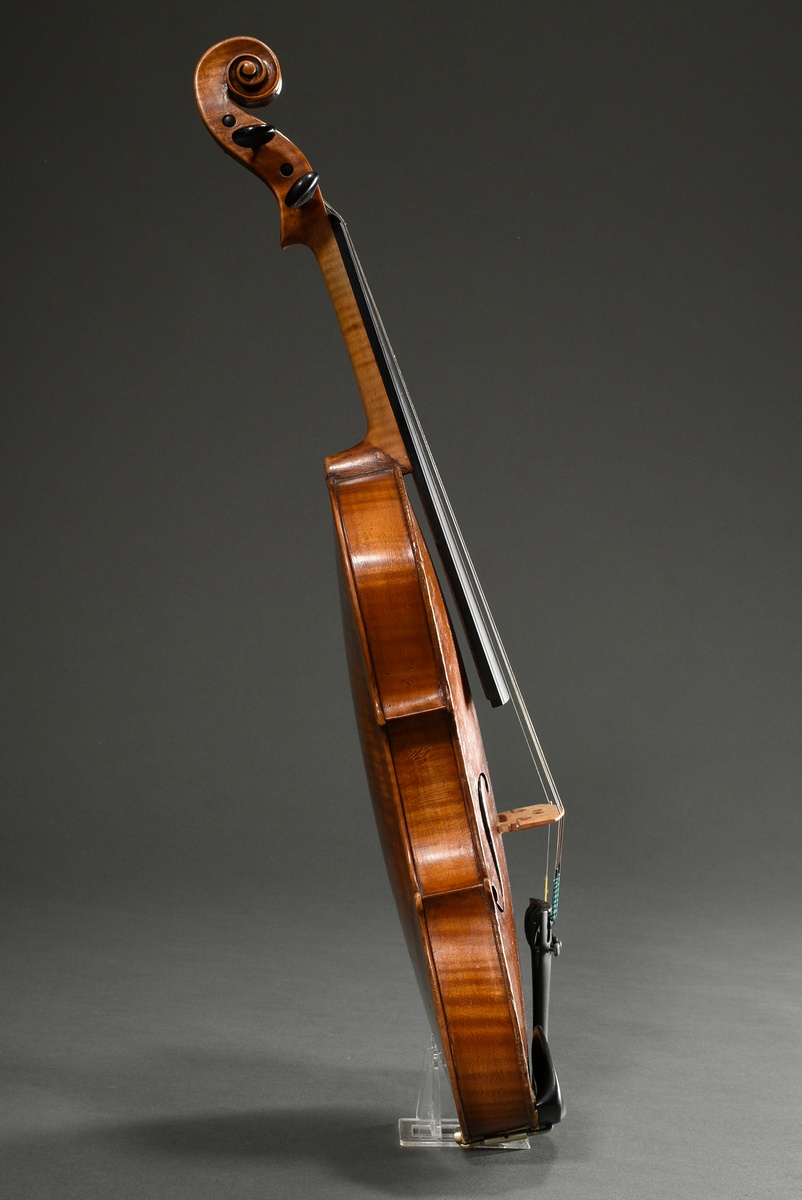 German violin, probably Saxony, c. 1900, without label, split and slightly flamed back, ready to pl - Image 2 of 12