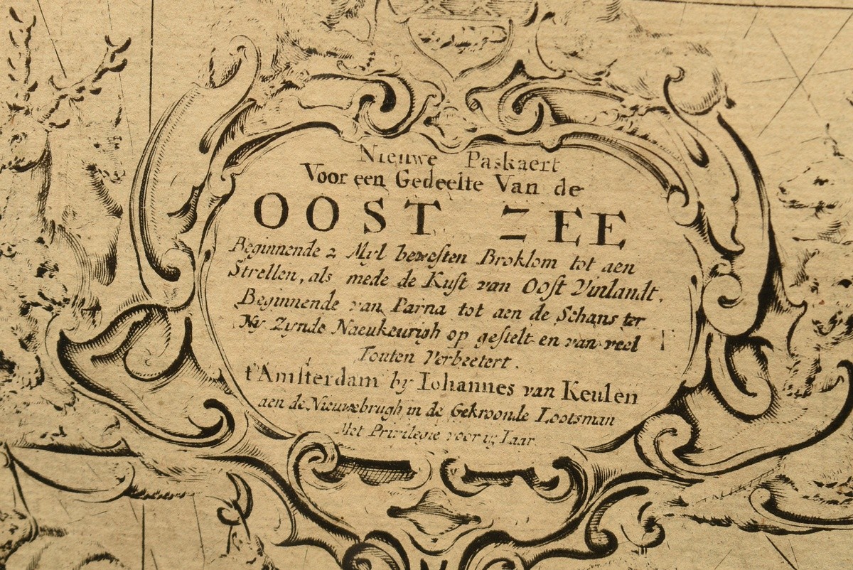 Keulen, Johannes van (1654-1715) ‘Nieuwe Paskaert Voor een Gedeelte Van de Oost Zee...’ (Eastern Ba - Image 3 of 5