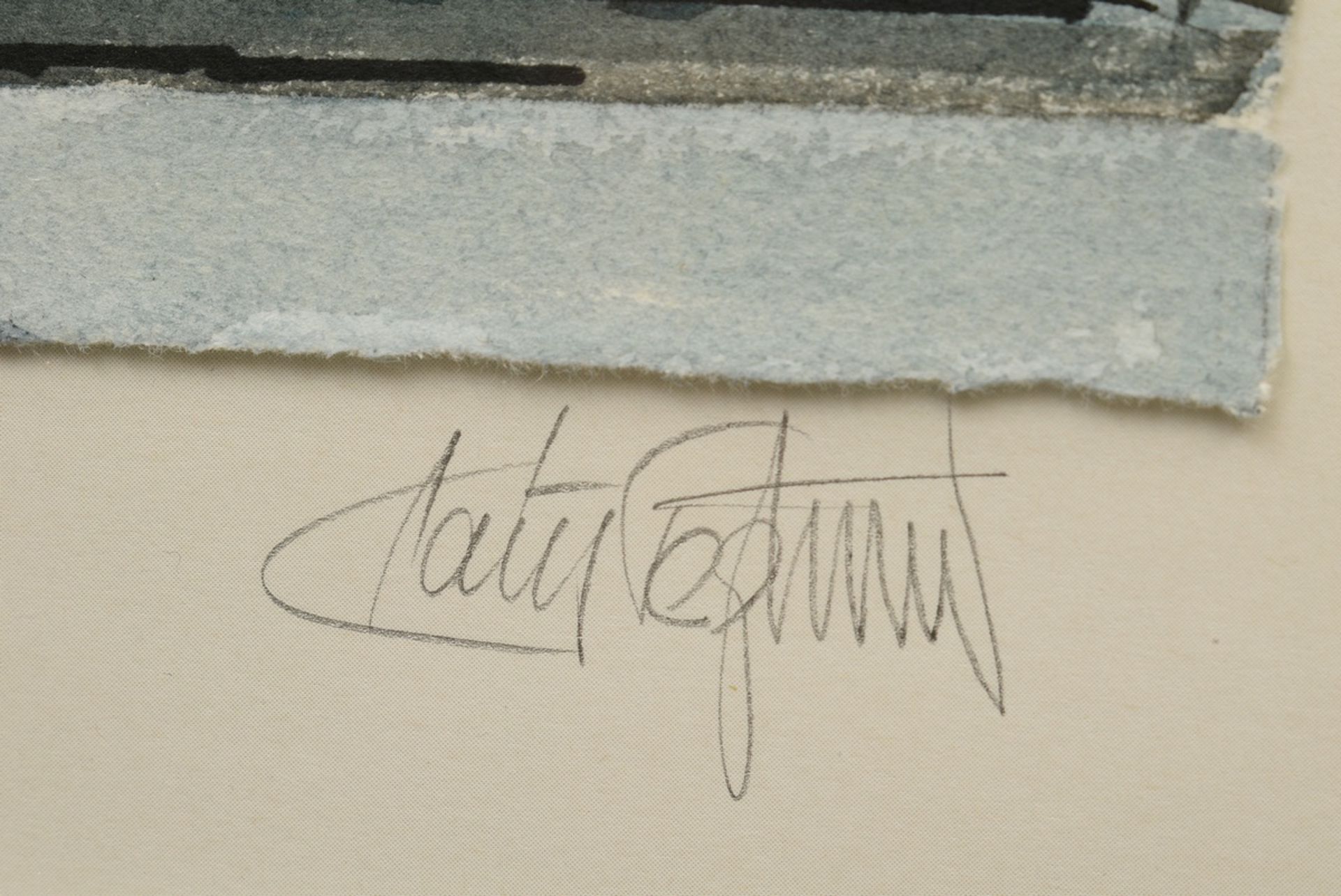 Tegtmeier, Claus (*1946) "In the old pilot station", watercolour, sign./titl. on bottom, verso sign - Image 3 of 5
