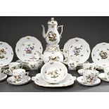 31 Pieces Herend coffee and tea service "Rothschild", Hungary 20th c., consisting of: 1 coffee pot 