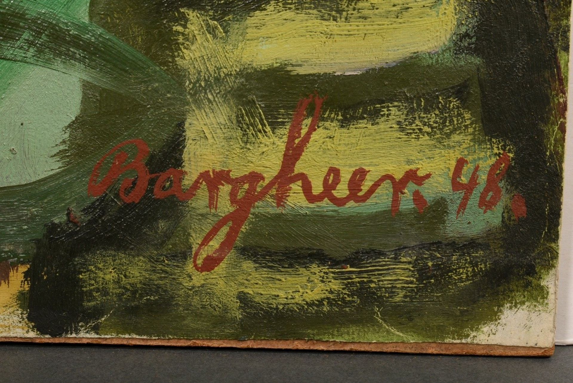 Bargheer, Eduard (1901-1979) "Schlucht am Meer" 1948, Öl/Papier, auf Faserplatte kaschiert, u.r. si - Bild 2 aus 4