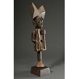 "Shango" staff from a well-known Yoruba workshop, West Africa/ Nigeria, 1st half 20th c., slender m