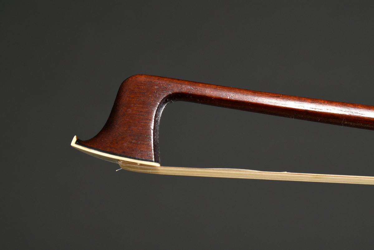 Master violin bow, Saxony 20th century, brand stamped "C. Hans Karl Schmidt Dresden", octagonal to  - Image 7 of 14