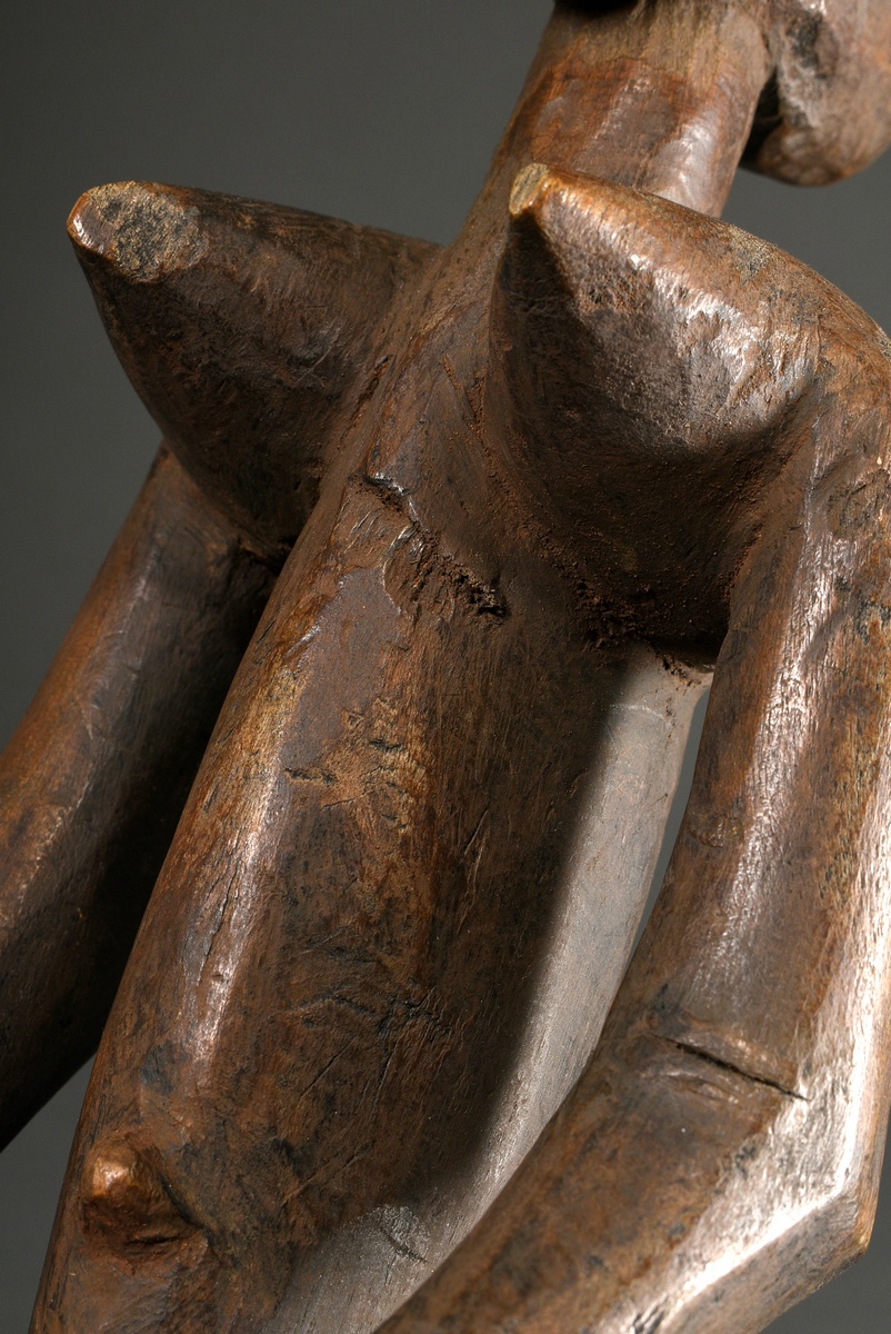 Figure of the northern Bamana/ Bambara, West Africa/ Mali 1st half 20th c., wood, old, mainly worn  - Image 8 of 11