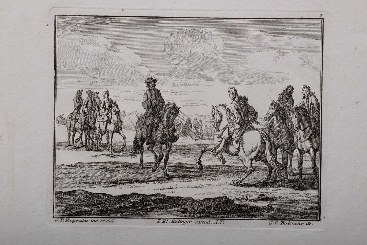 12 Rugendas I, Georg Philipp (1666-1742) "Reiterschlachten", Kupferstiche, gestochen von Georg Conr - Bild 8 aus 14