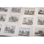 12 Rugendas I, Georg Philipp (1666-1742) "Riding Battles", copper engravings, engraved by Georg Con