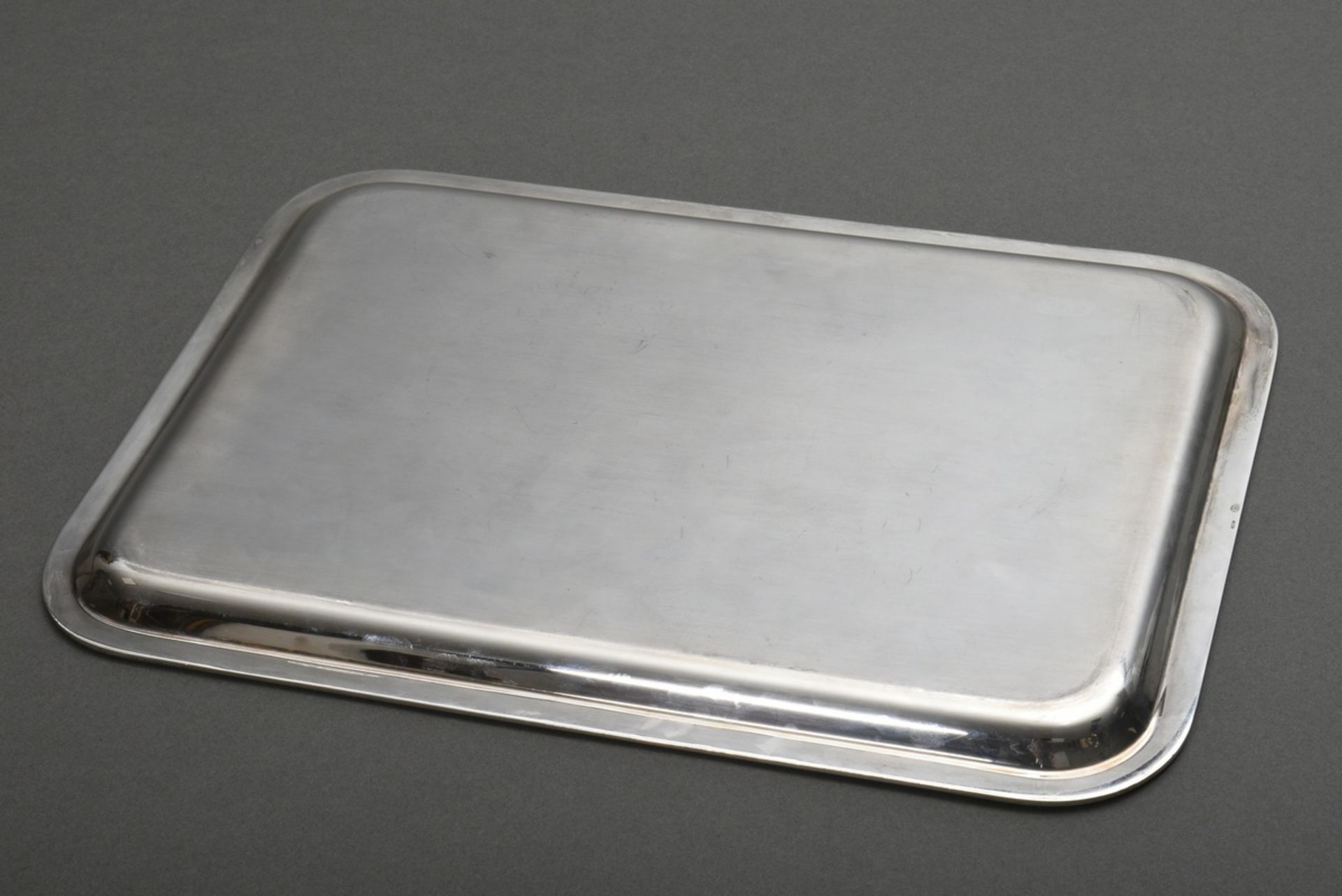 Rectangular tray in a simple design, silver 800, 745g, 36x26cm - Image 2 of 4