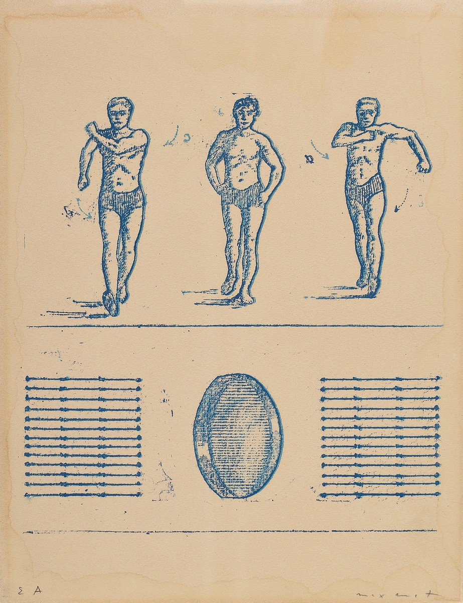 Ernst, Max (1891-1976) Blatt XII aus "Zu: Lewis Carrolls Wunderhorn" 1970, Farblithographie, e.a., 