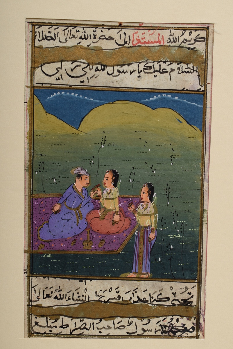 14 Various Indo-Persian miniatures "Garden scenes" from manuscripts, 18th/19th century, opaque colo - Image 6 of 27