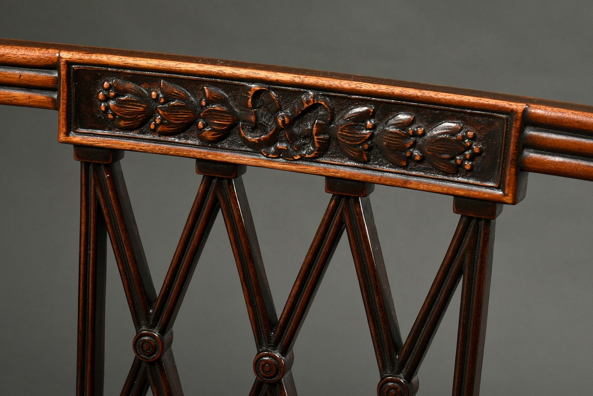 Decorative mahogany armchair with finely carved frame and horsehair upholstery, England 19th centur - Image 5 of 6