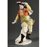 Nymphenburg comedian figurine "Capitano Spavento" on a curved rocaille base, from the series "Comme
