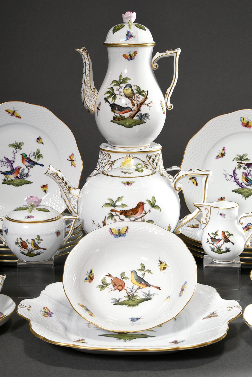 31 Pieces Herend coffee and tea service "Rothschild", Hungary 20th c., consisting of: 1 coffee pot  - Image 3 of 11