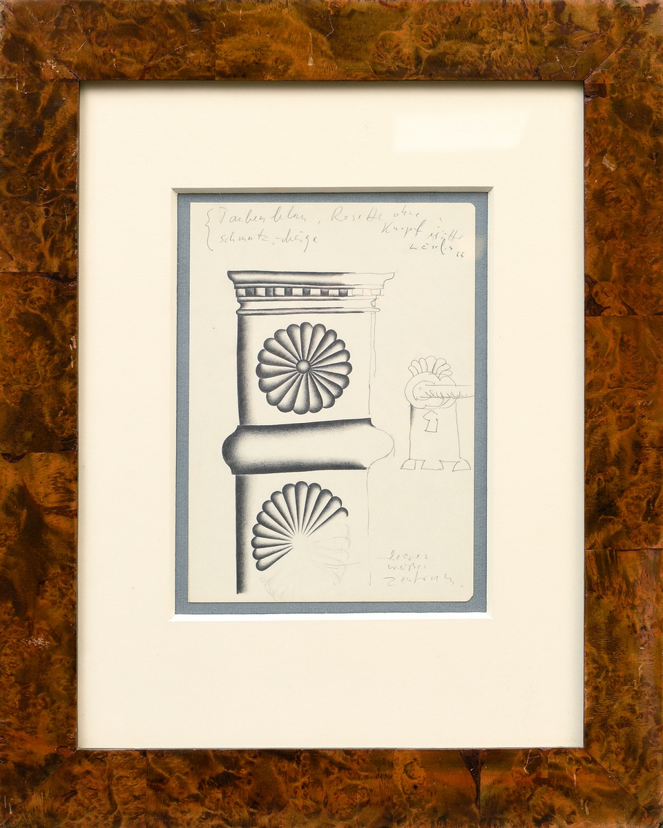 2 Leissler, Arnold (1939-2014) ‘Trani Cathedrale’ 1969 and ‘Rosette ohne Kopf’ 1965, pencil/coloure - Image 9 of 9