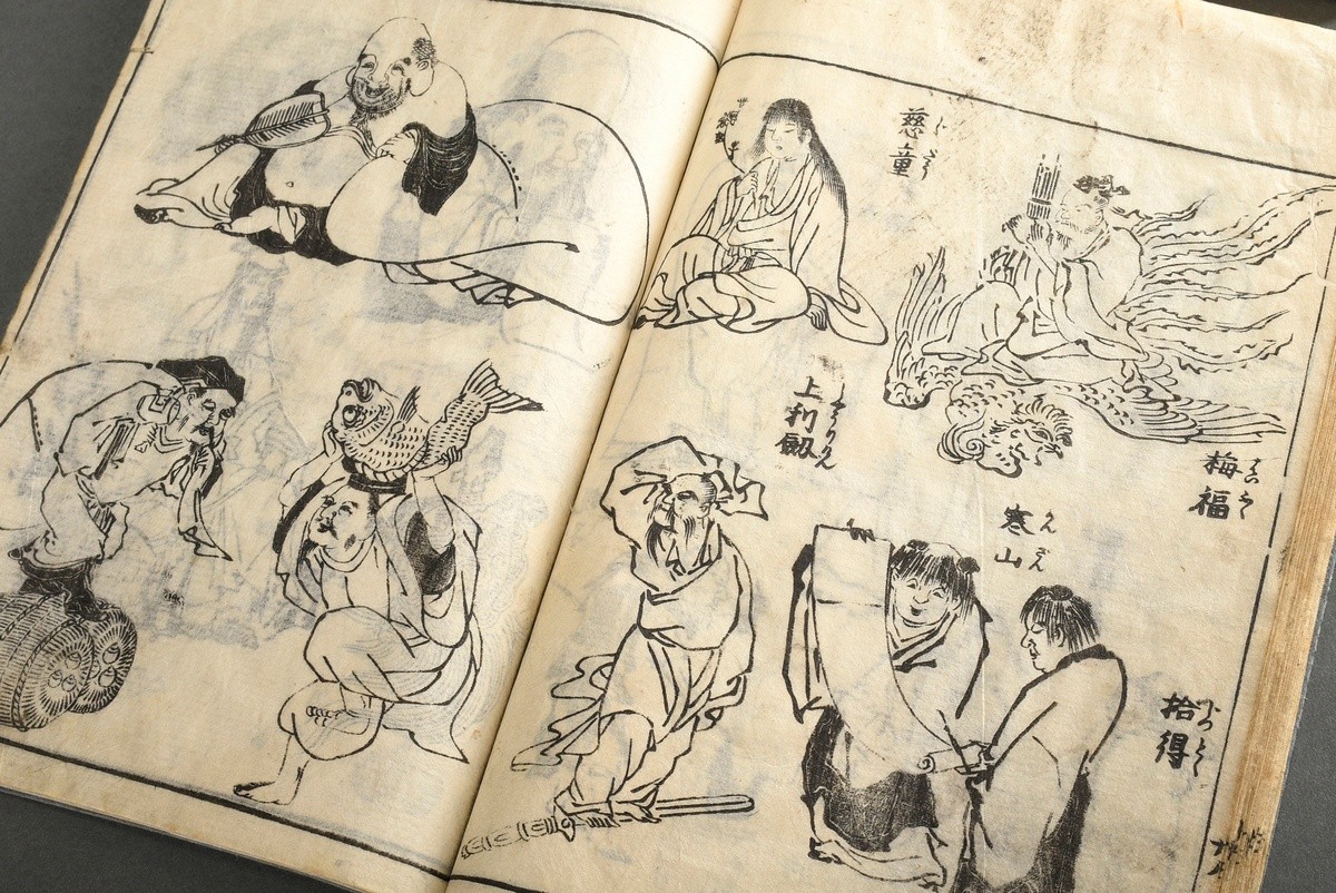 2 Bände Kitao Masayoshi gen. Keisai Kuwagata (1764-1824) Holzschnitt Vorlage Bücher für Künstler, c - Bild 5 aus 11