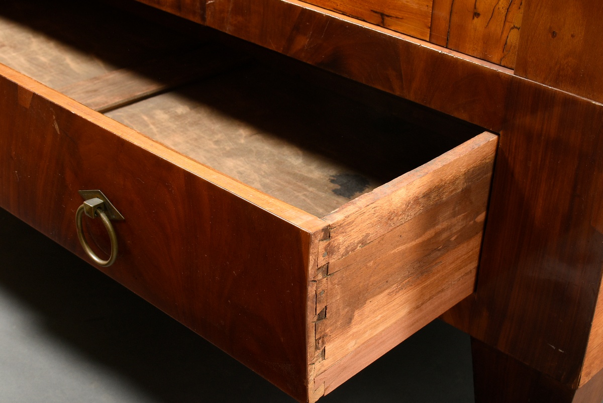 Small North German wardrobe in a simple style, 1st half of the 19th century, mahogany sugar boxes,  - Image 6 of 9