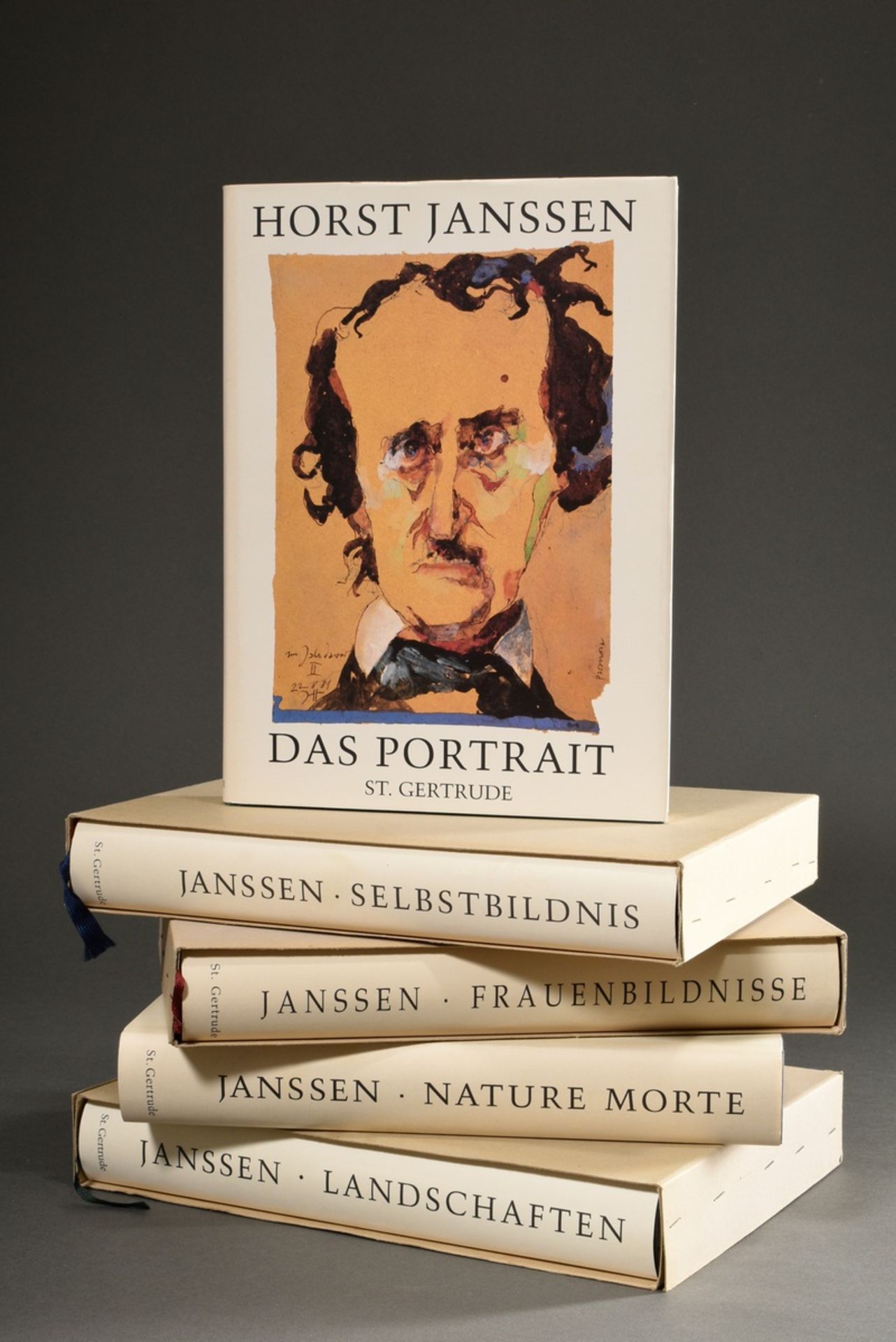 5 Bände Horst Janssen (1929-1995) "Selbstbildnis", "Nature Morte", "Das Portrait", "Frauenbildnisse - Bild 2 aus 2