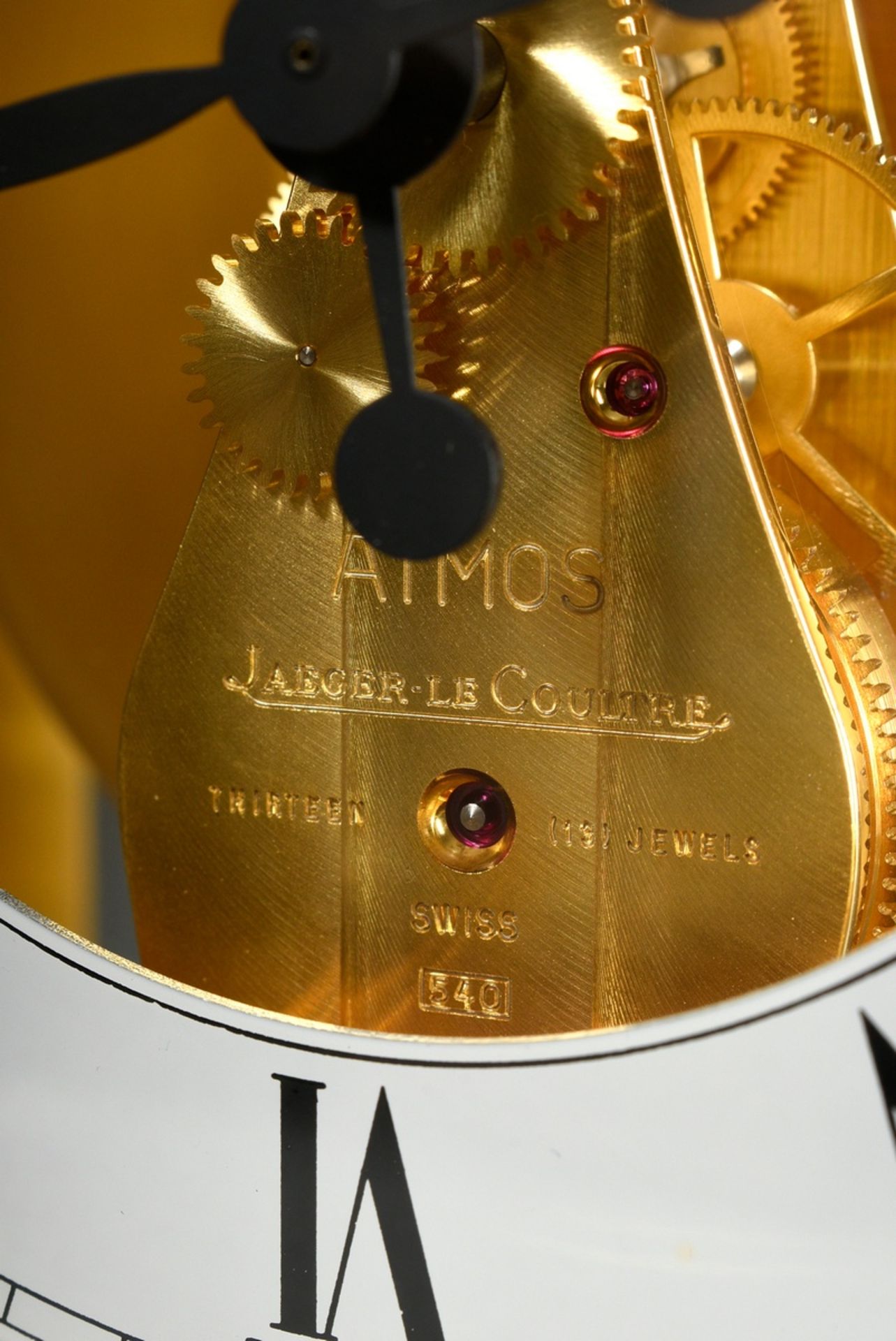 Jaeger LeCoultre Tischuhr "Atmos" mit römischen Ziffern, Nr. 643688, Swiss 540, 23x17,5x13cm, keine - Bild 5 aus 8