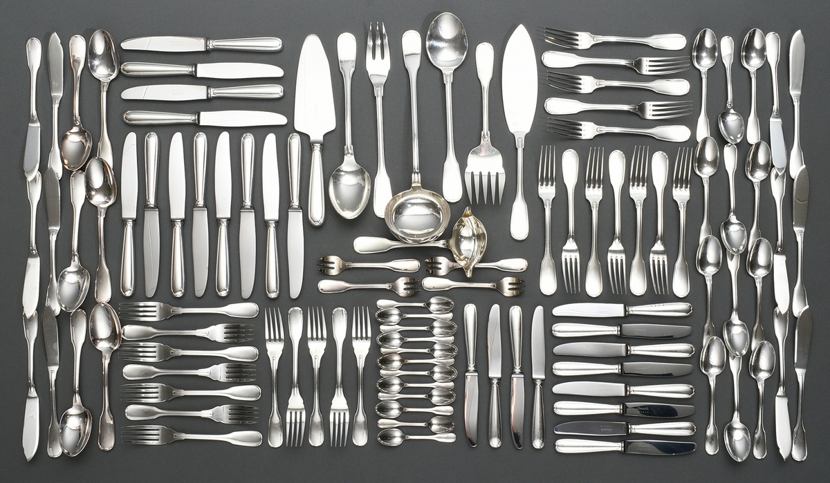 102 Pieces Christofle cutlery, consisting of: 12 table knives, 12 table forks, 6 table spoons, 12 d - Image 2 of 9