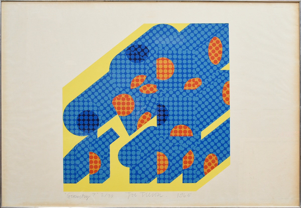 Tilson, Joe (1928-2023) ‘Geometry?’ 1965, colour silkscreen, 2/10, sign./dat./titl./num., PM 55x54.