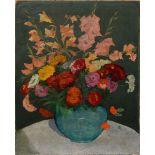 Reuss-Löwenstein, Harry (1880-1966) "Flower still life in vase" 1908, oil/canvas, with separate est