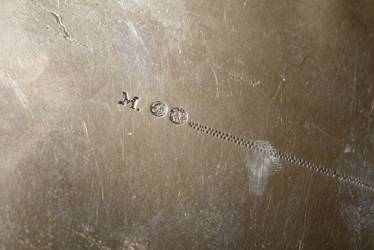 A Berlin sugar box of cambered form on foliate volute feet with embossed floral decoration, stepped - Image 8 of 8