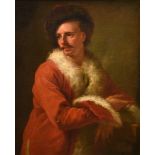 Unbekannter Portraitist des 18.Jh. „Zar Peter der Große (1672-1725)", Öl/Leinwand auf Hartfaser kas