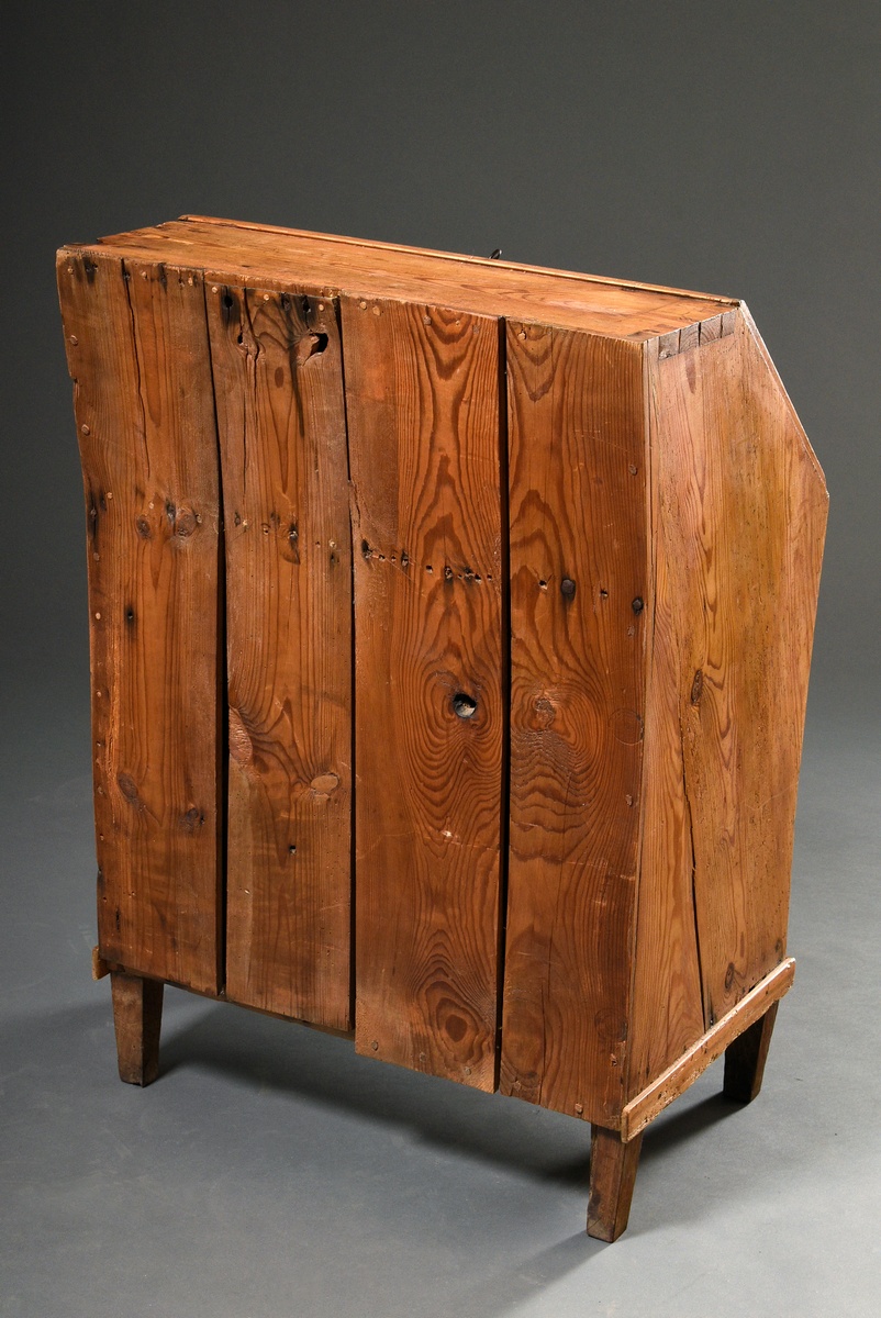 Rural softwood children's secretary in simple design with sloping flap, 19th century, approx. 90x60 - Image 10 of 10