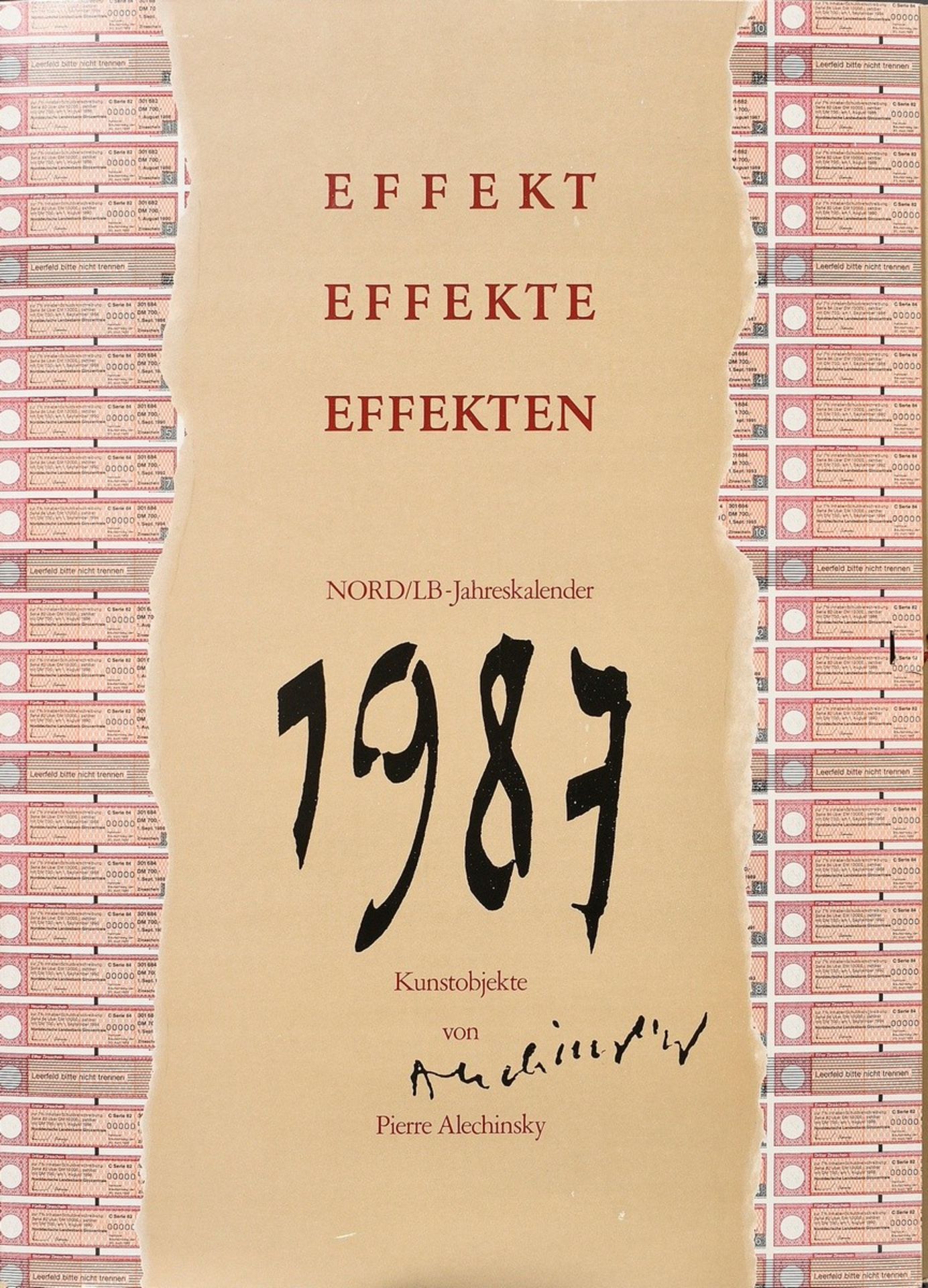 Alechinsky, Pierre (*1927) Mappe "Effekt-Effekte-Effekten" 1987, Farboffsetlithographie, 6 sign. Mo - Bild 5 aus 6