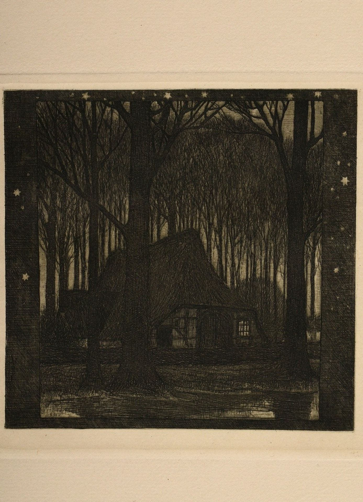 Vogeler, Heinrich (1872-1942) "An den Frühling" 1899/1901, portfolio with 10 etchings and prelimina - Image 9 of 25
