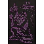 Immendorff, Jörg (1945-2007) 'Painter Monkey' 1992, colour linocut, 15/300, sign./dat./num. below, 