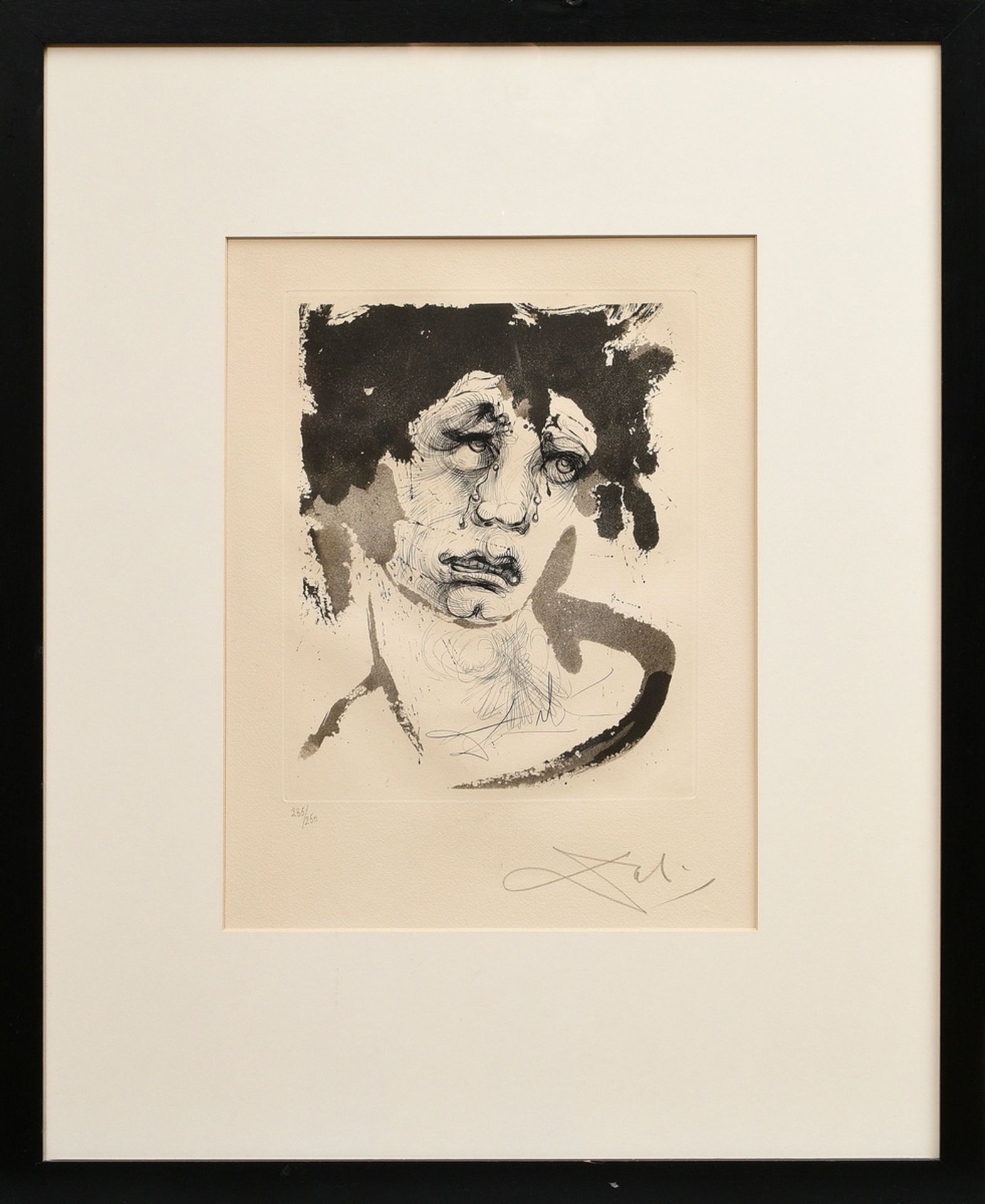 Dali, Salvador (1904-1989) "Portrait de Sigismund", Radierung, 235/250, u. sign./num., i.d. Platte  - Bild 2 aus 3