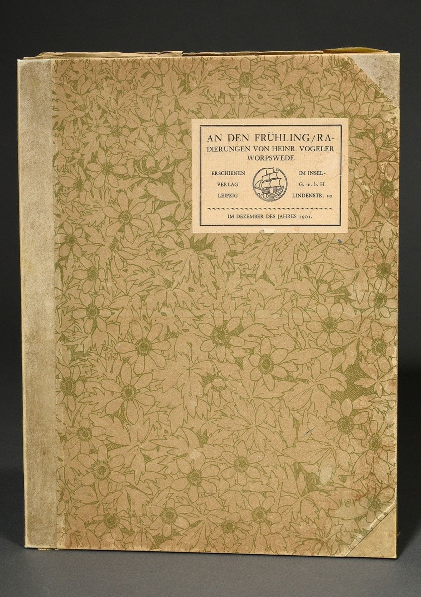Vogeler, Heinrich (1872-1942) "An den Frühling" 1899/1901, Mappe mit 10 Radierungen und Vorblatt, P - Bild 25 aus 25