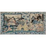 Utagawa Kuniteru II (1829-1874) Kabuki piece "Yoshitsune senbon zakura" (Yoshitsune and 1000 cherry
