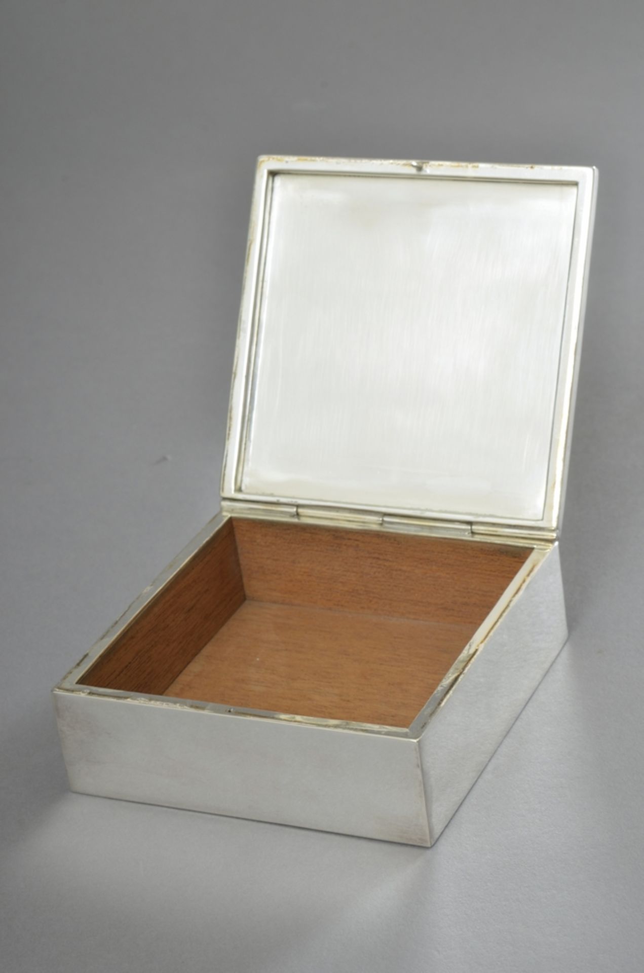 Eckige Zigarillo Box mit graviertem Deckel "Davidoff Mini Cigarillos", Handarbeit, Silber 999, 411g - Bild 2 aus 9