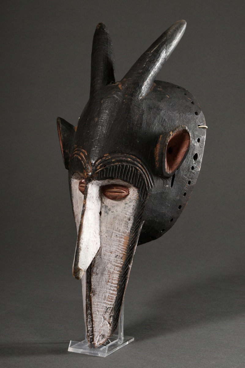 Ula Onu mask, Nigeria/ West Africa, probably 19th c., wood with periodically refreshed paint and ho - Image 8 of 15